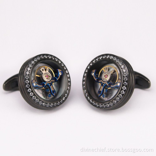 316L Stainelss Steel Men Suit Shirt Cufflinks With Custom Logo